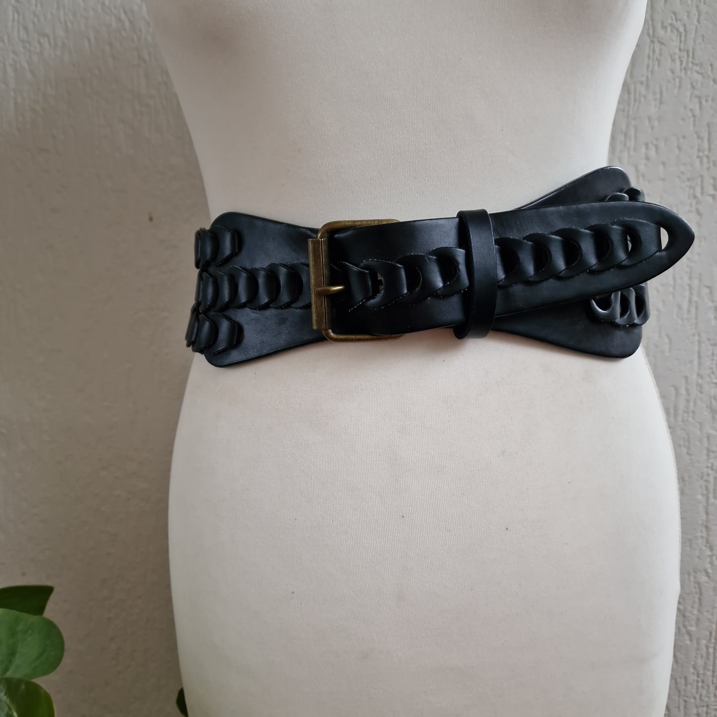 Take-it 3 rows leather braided belt 3