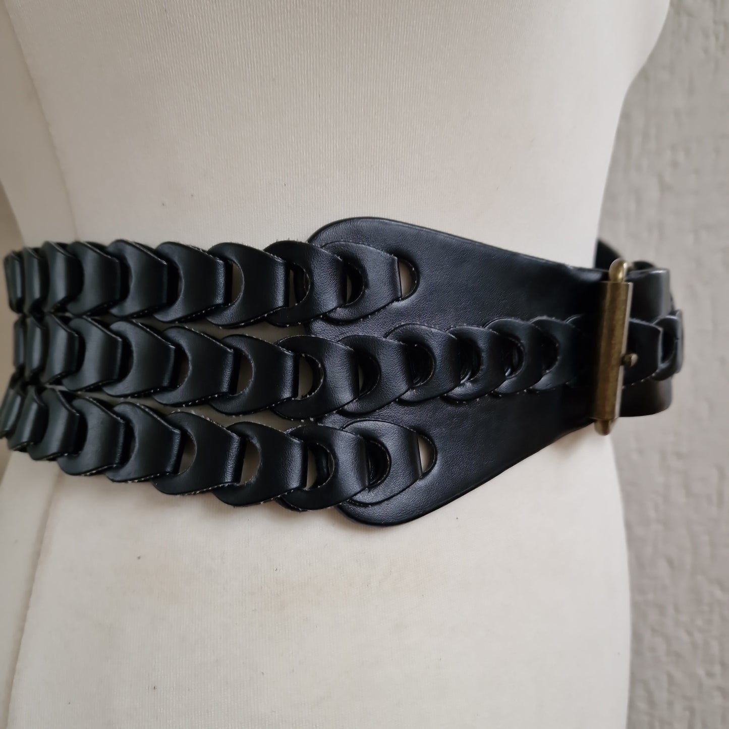 Take-it 3 rows leather braided belt 3