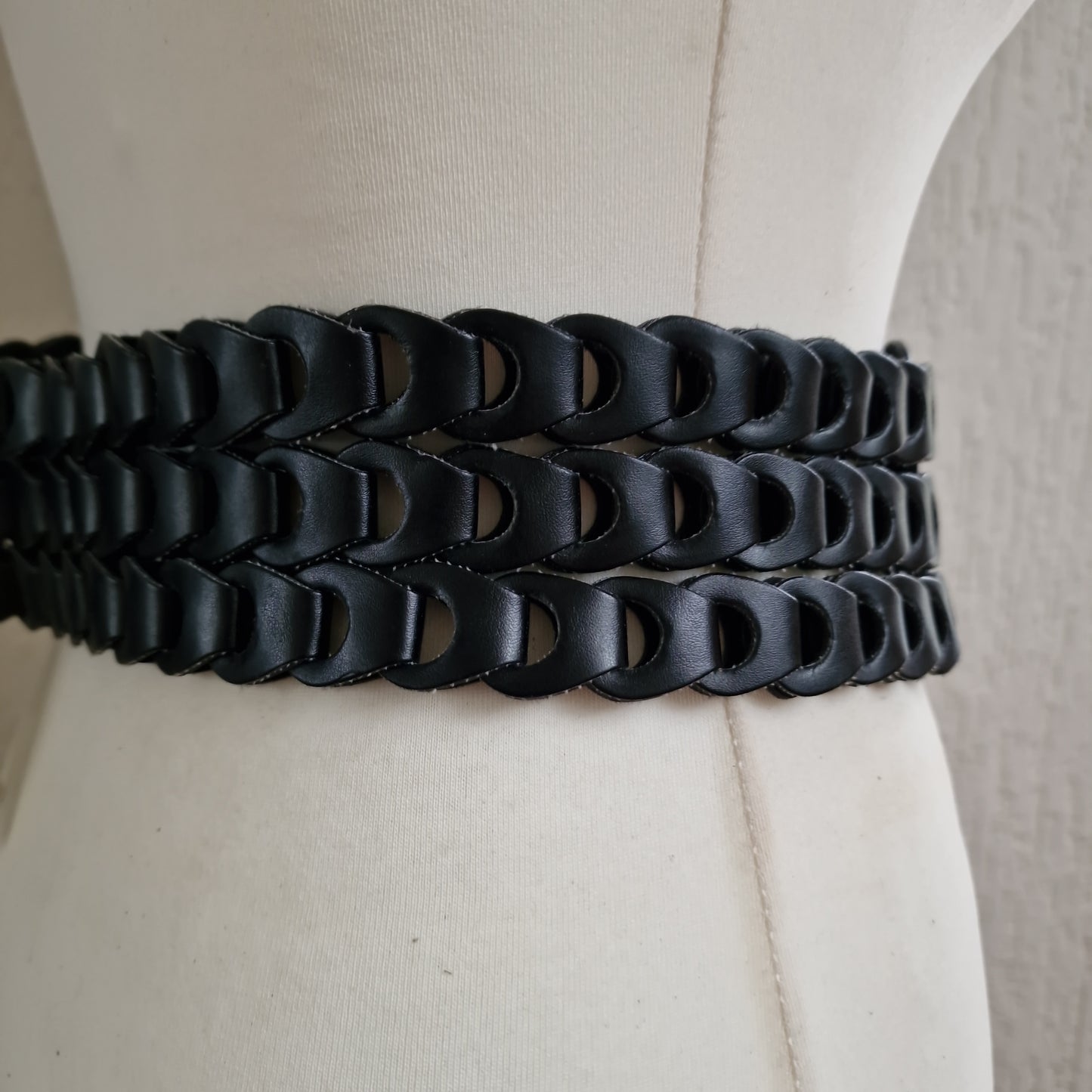 Take-it 3 rows leather braided belt 3