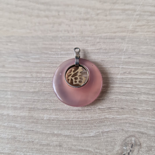 Chinese with rose quartz pendant