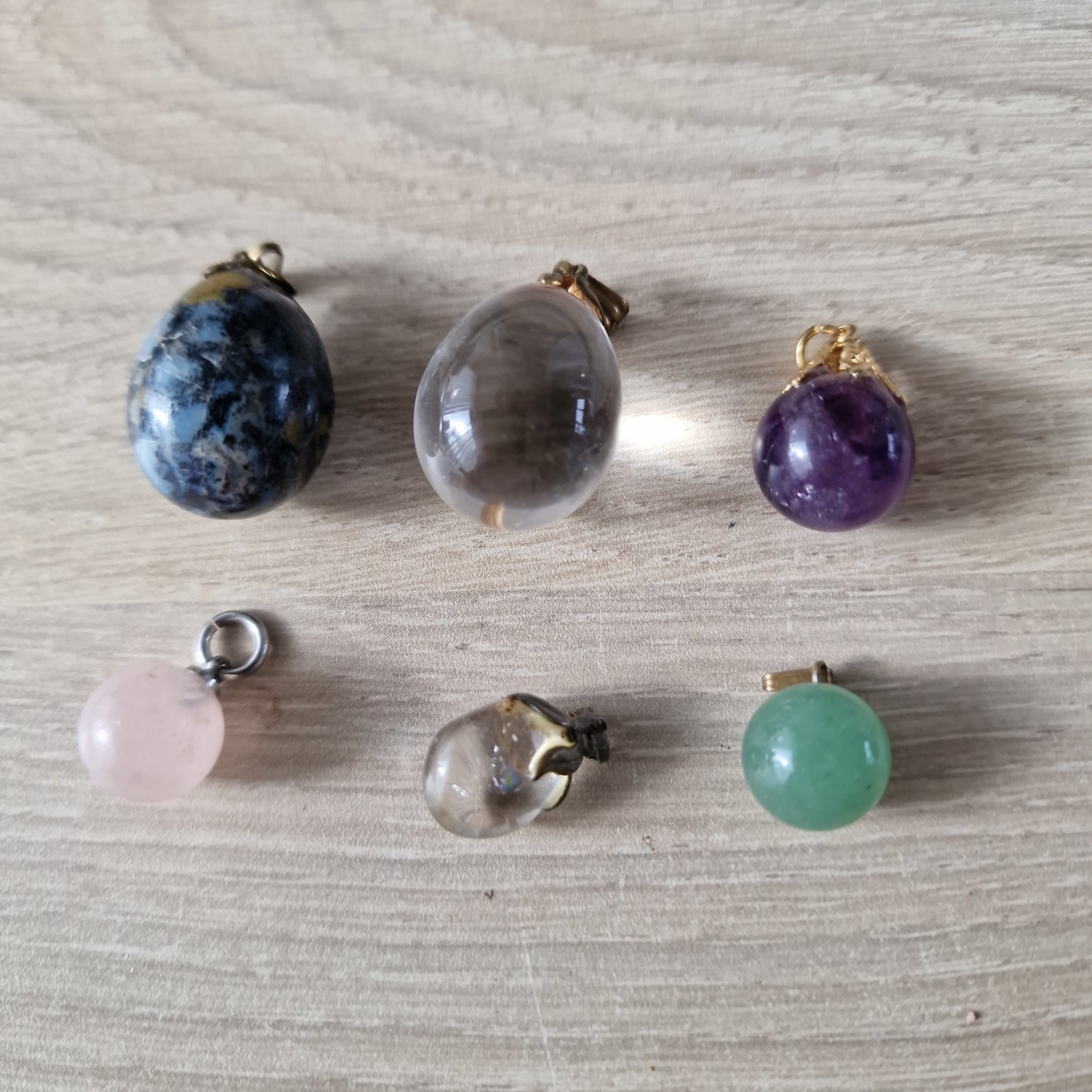 6 gemstone pendants 1