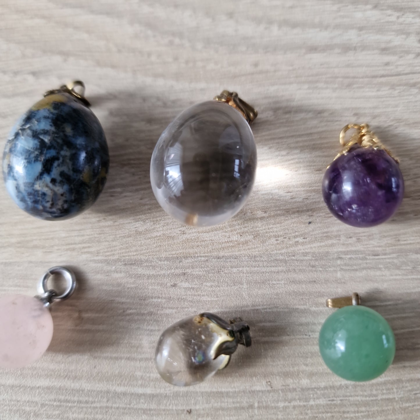 6 gemstone pendants 1