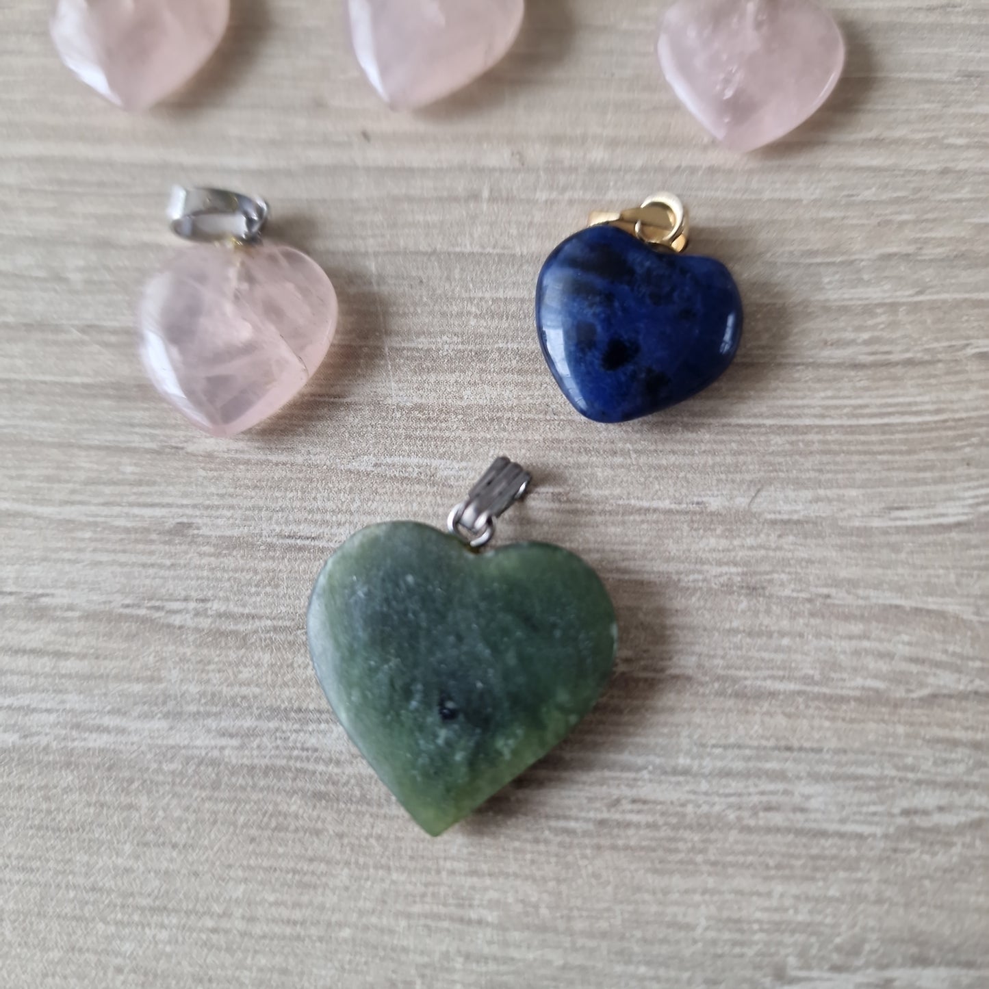 6 gemstone heart pendants 3