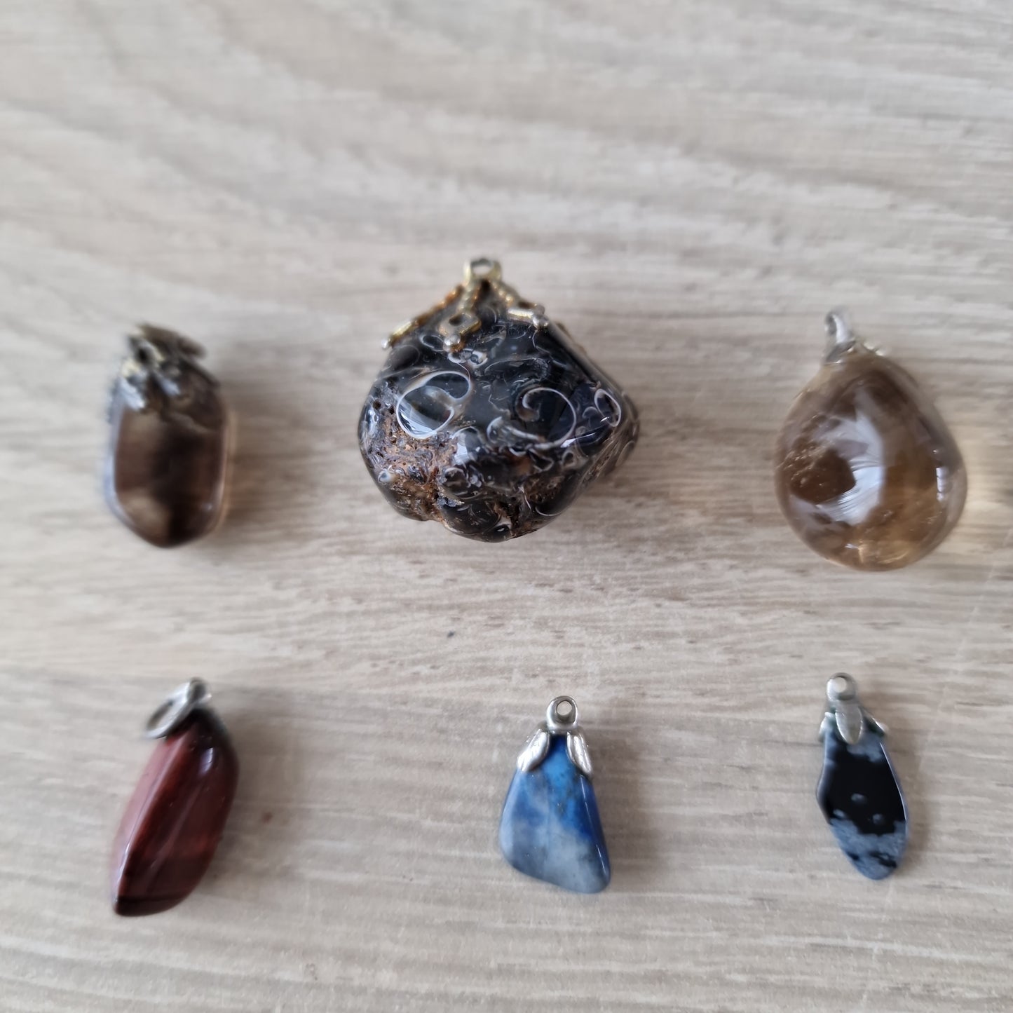 6 gemstone pendants 4