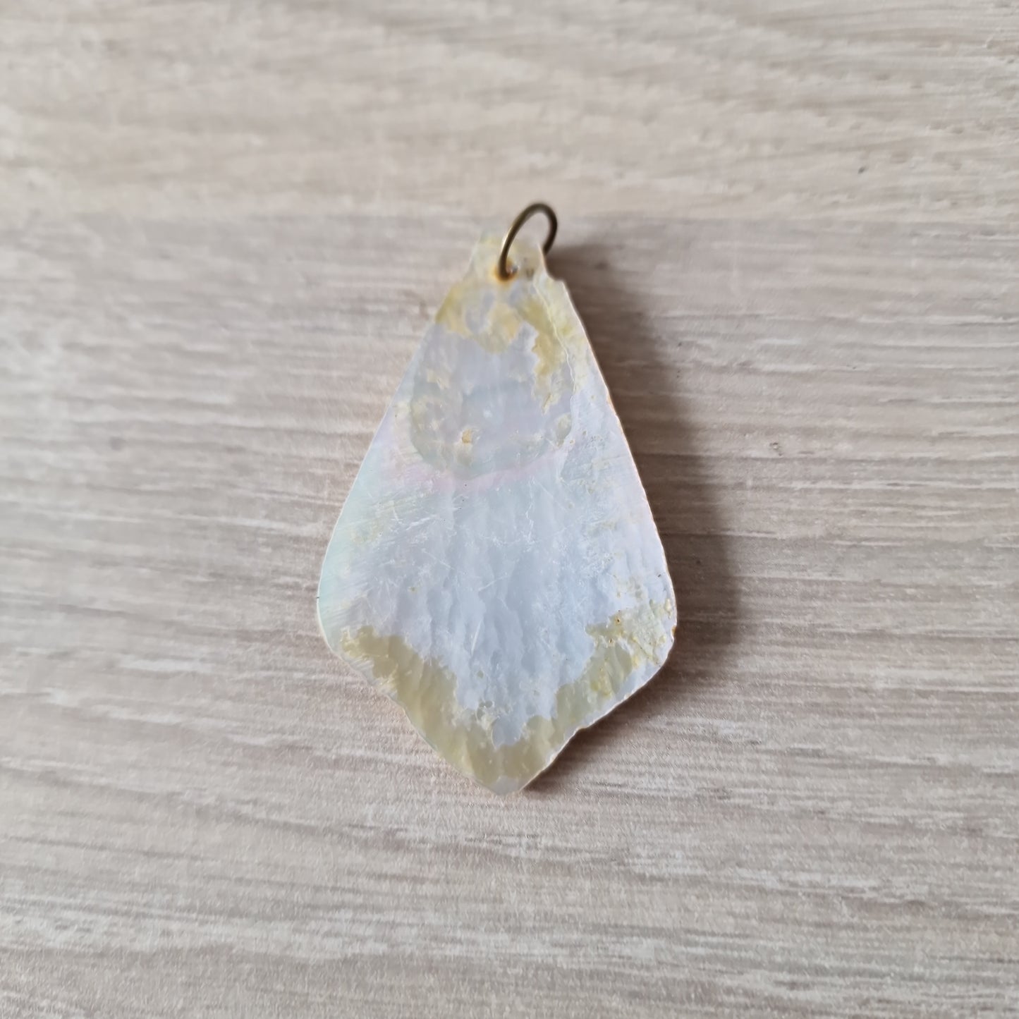 Painted shell pendant