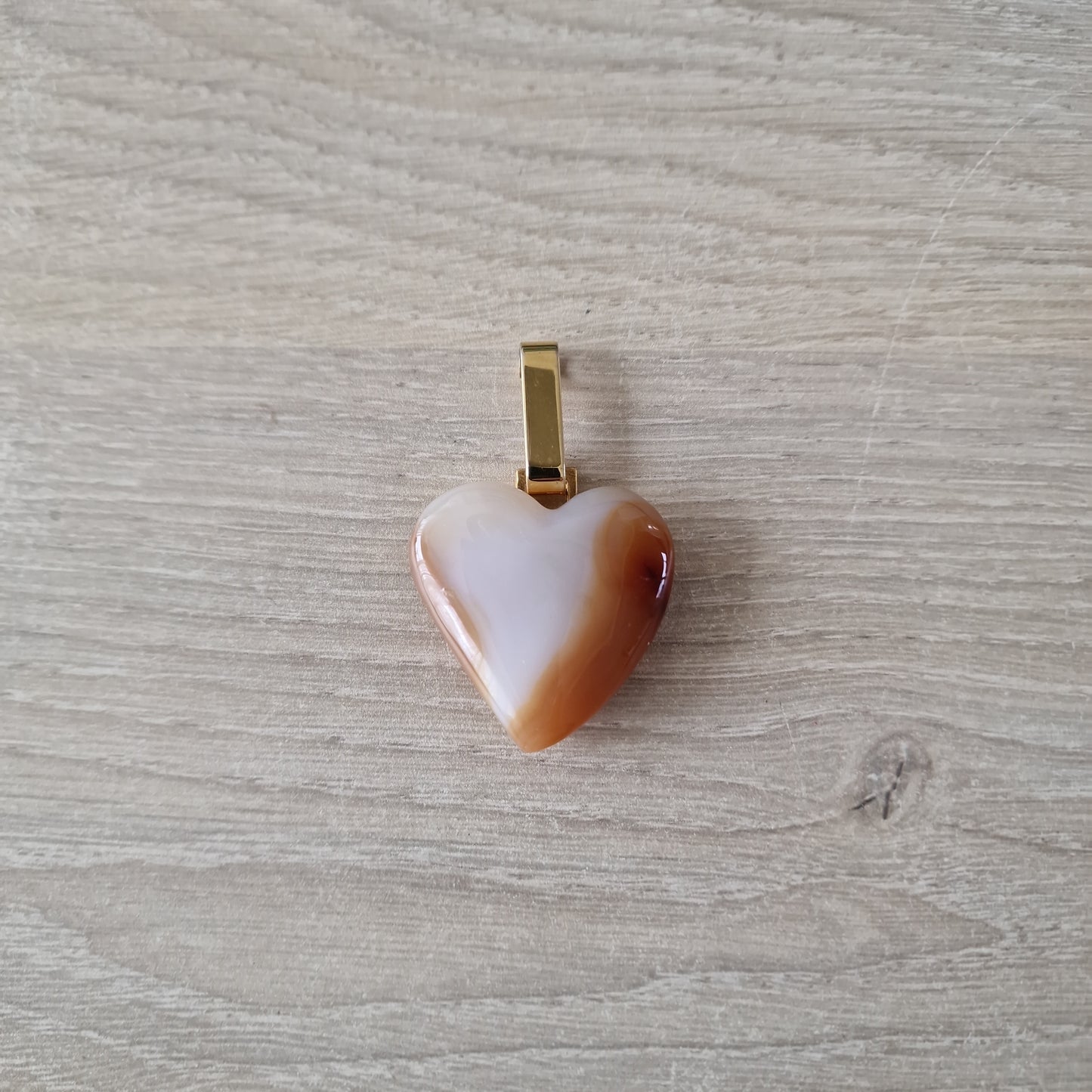 Gemstone heart pendant