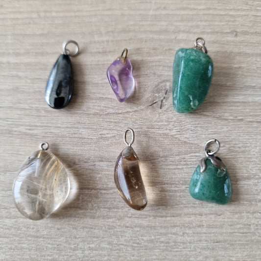 6 pendentifs pierres précieuses 6