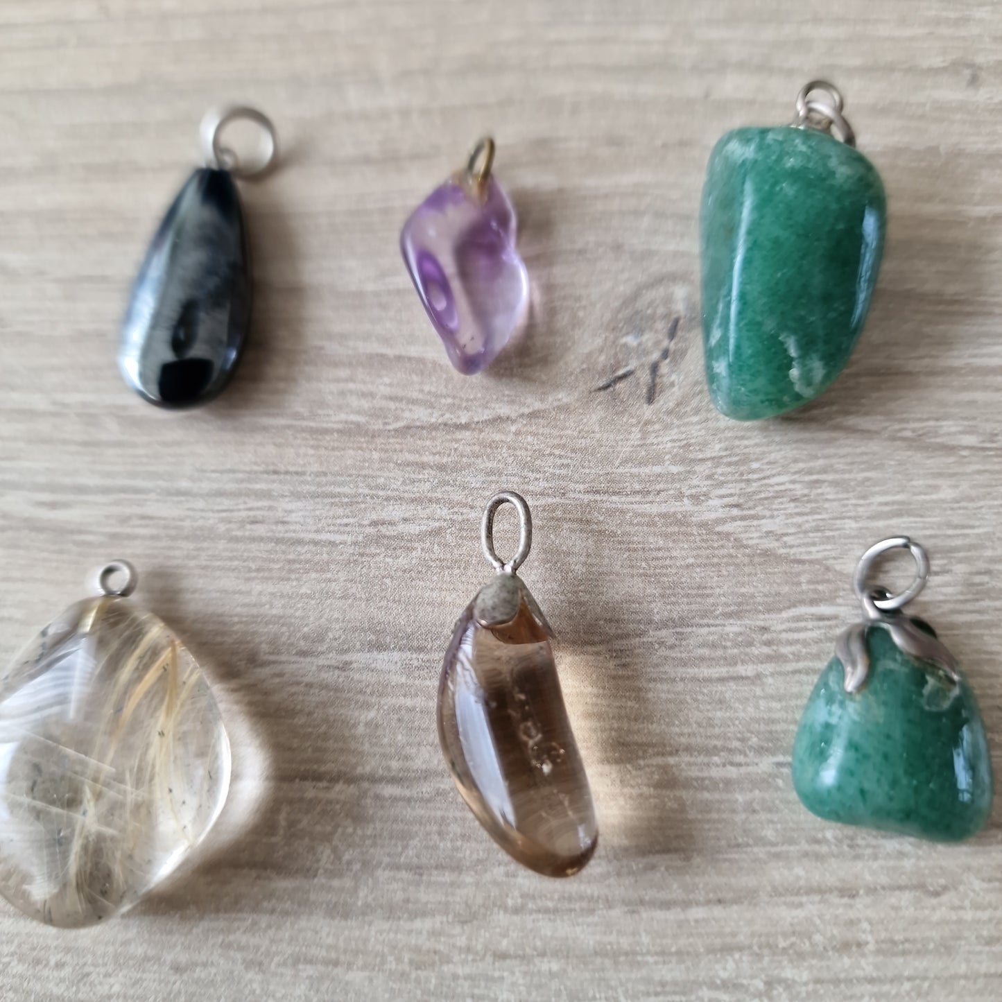 6 gemstone pendants 6