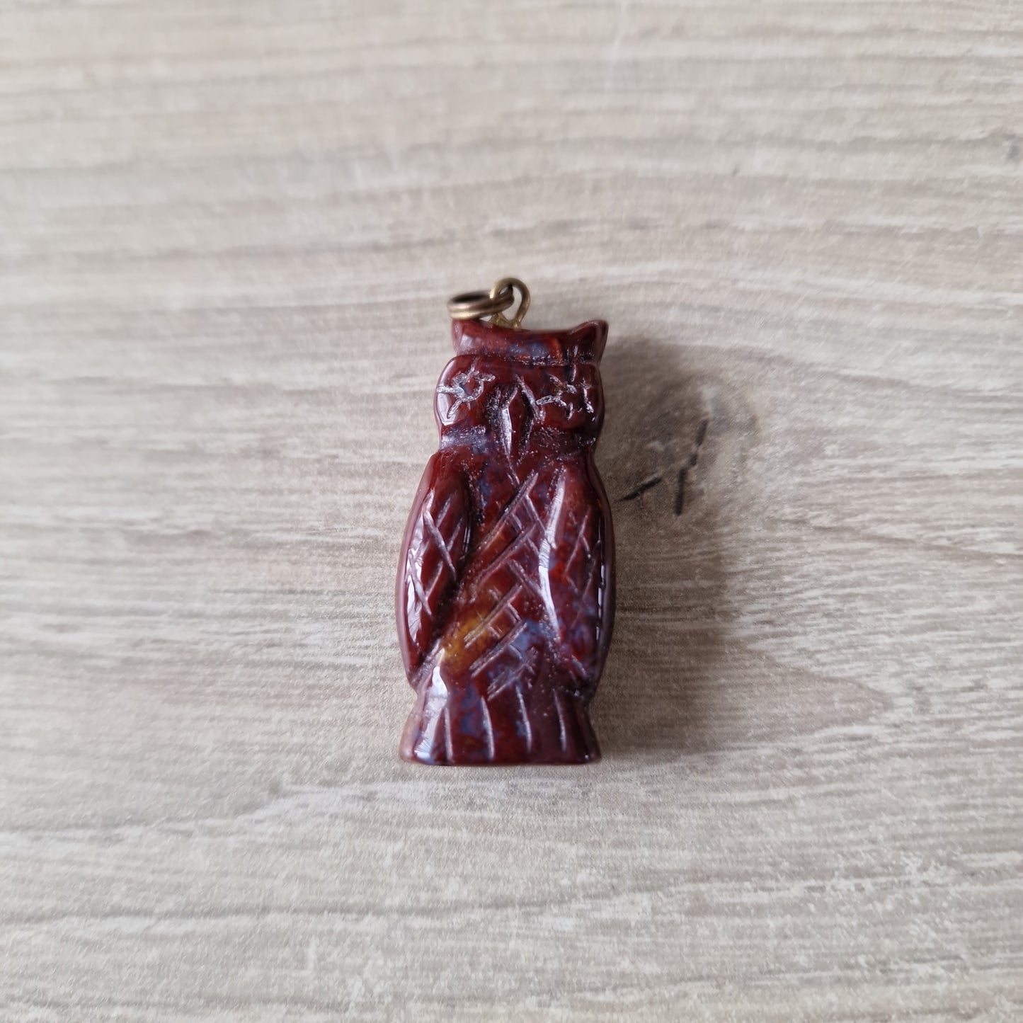 Gemstone owl pendant