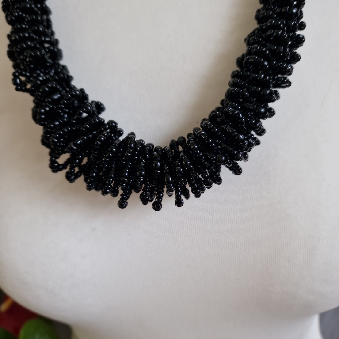 Black beaded necklace