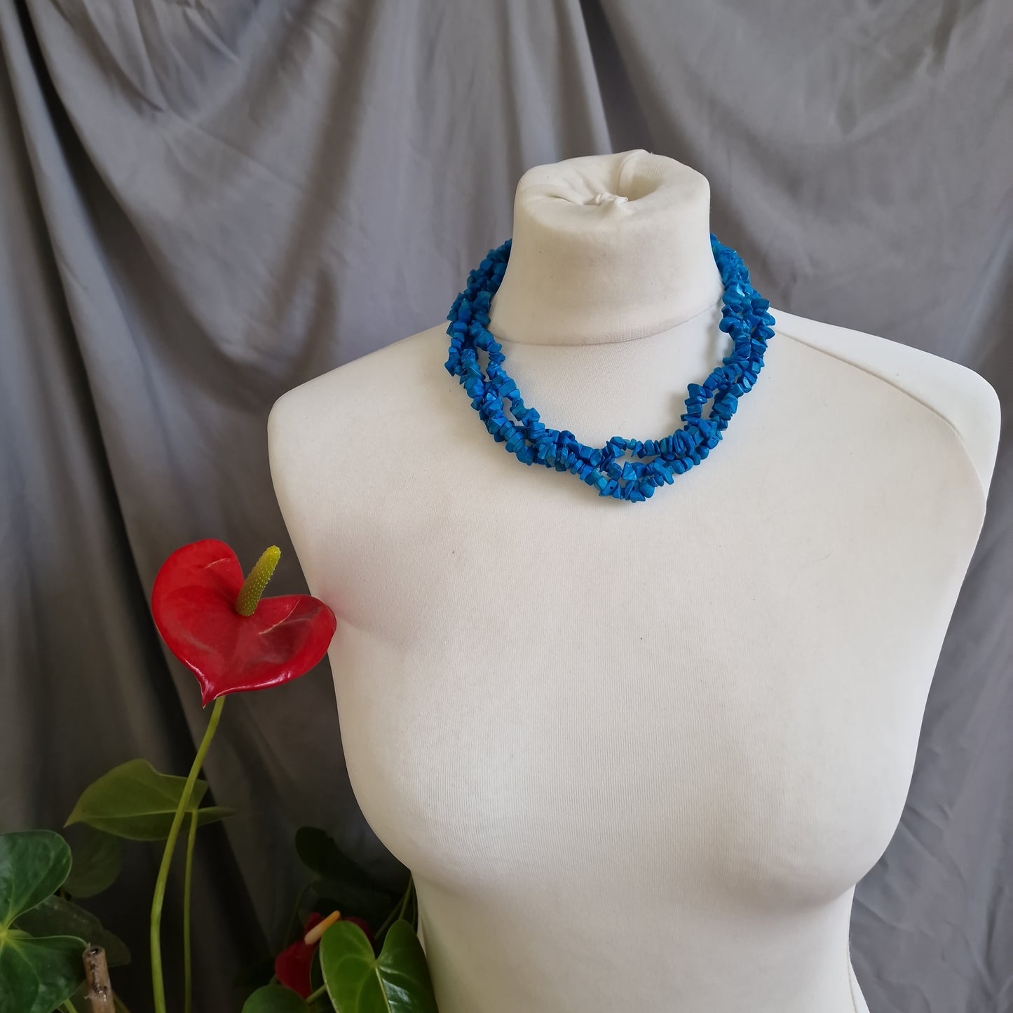 Turquoise 3 row necklace