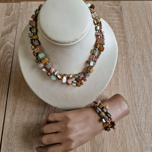 Ensemble collier et 2 bracelets