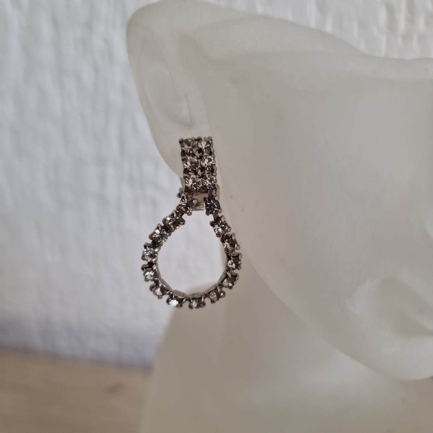 Rhinestone clip earrings