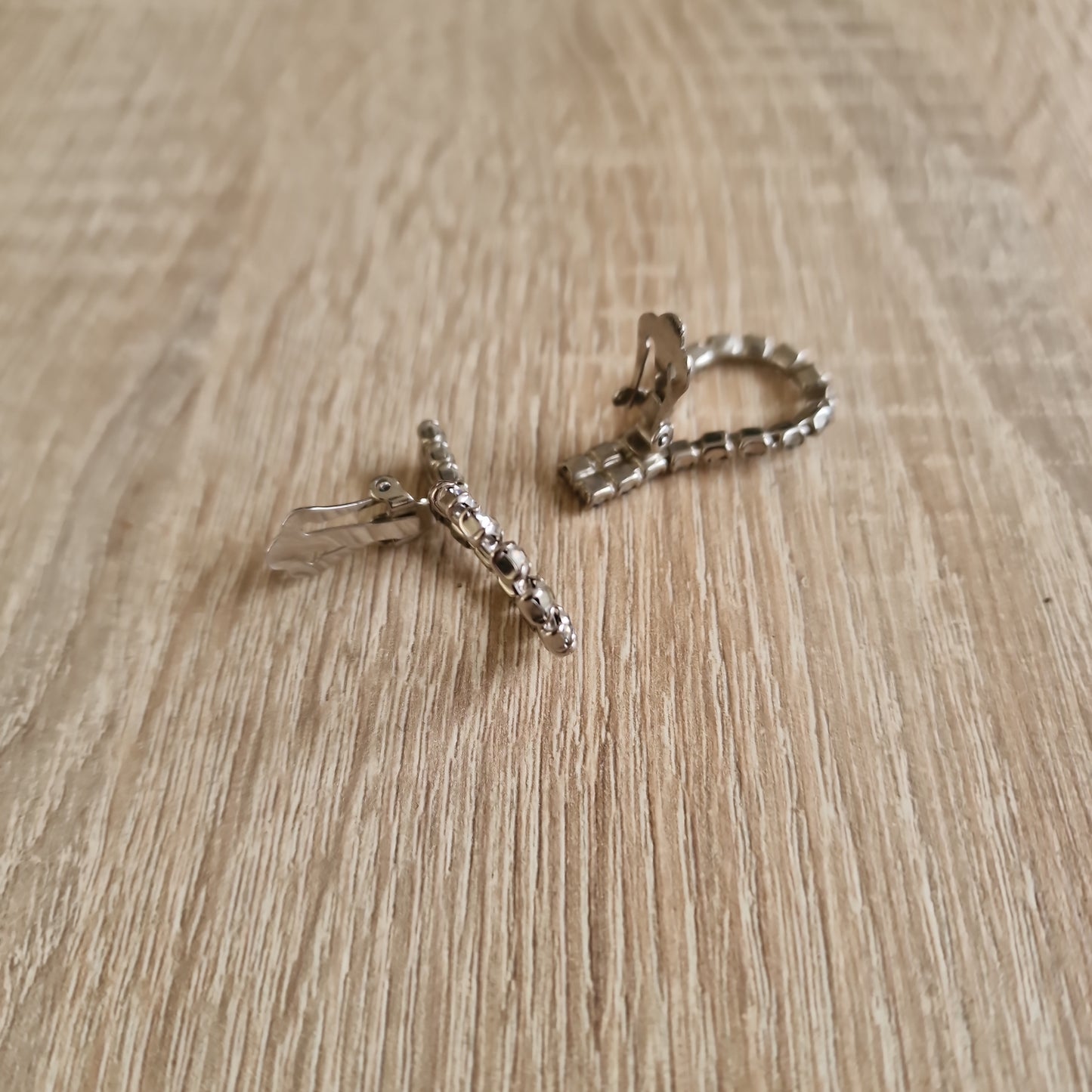 Boucles d'oreilles clip strass