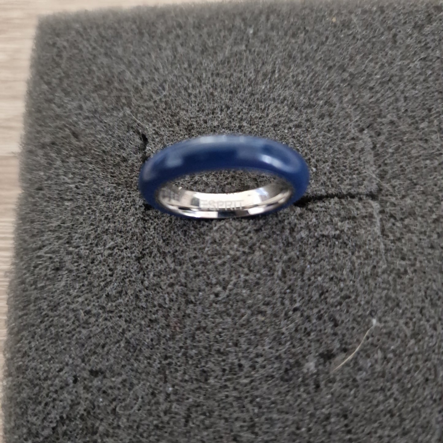 Bague Esprit acier bleu marine 4