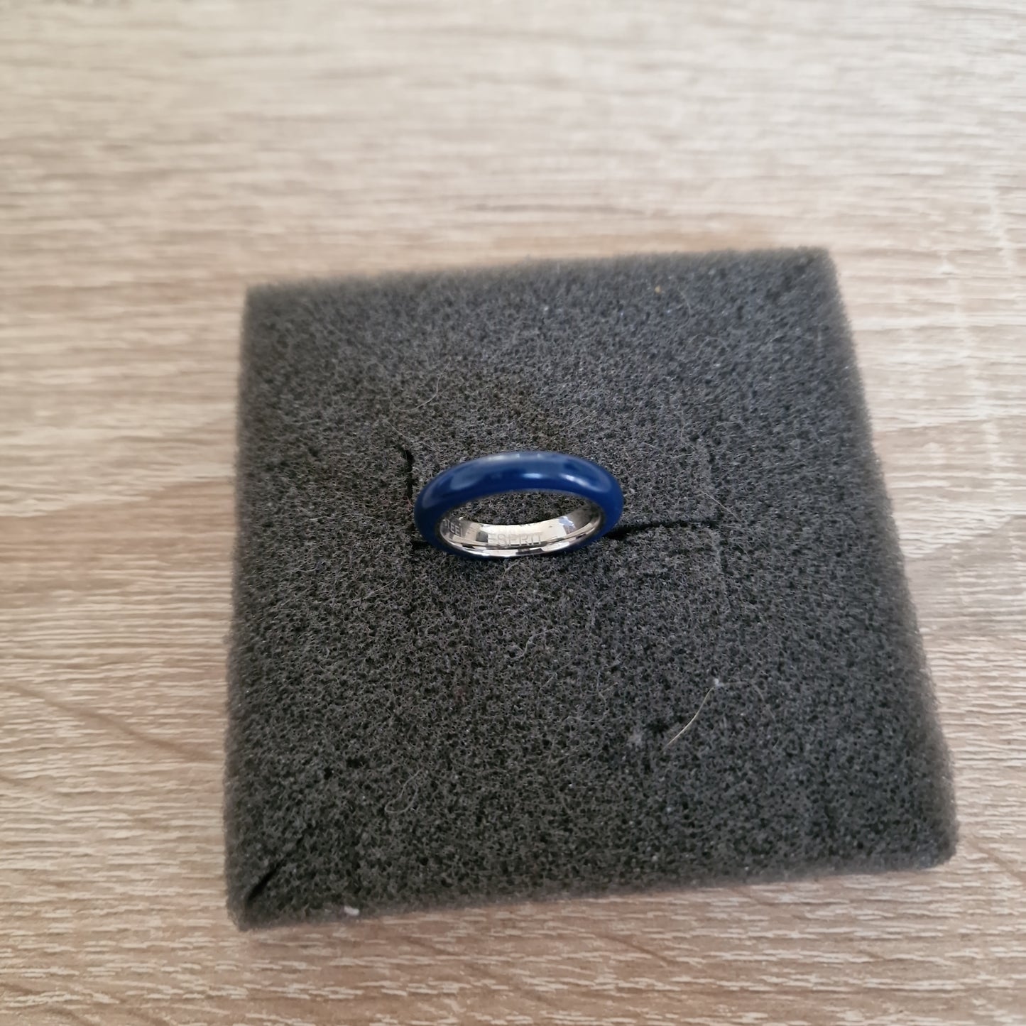 Bague Esprit acier bleu marine 4