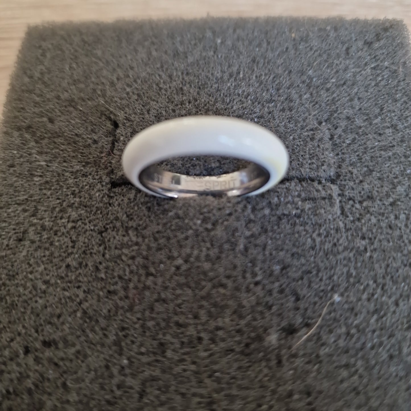 Esprit witte steel ring 5