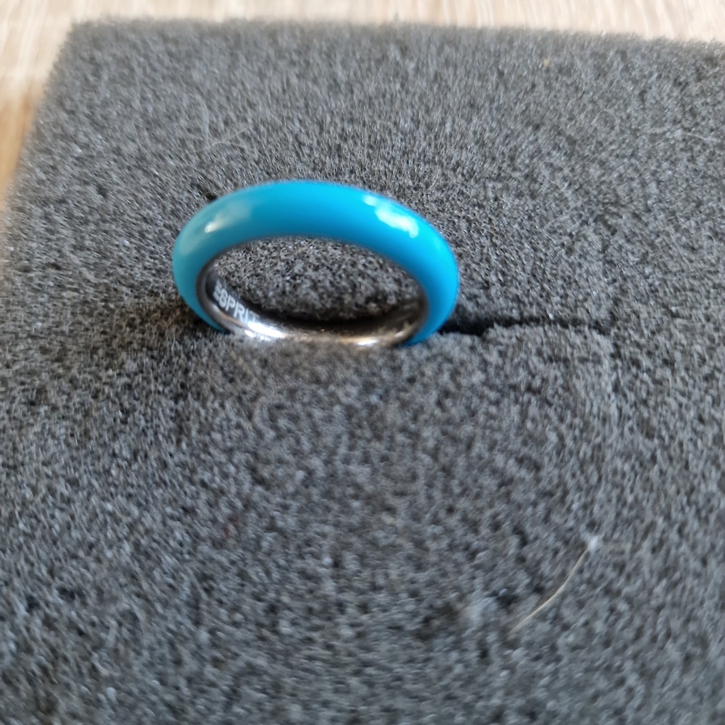 Bague Esprit acier bleu 6