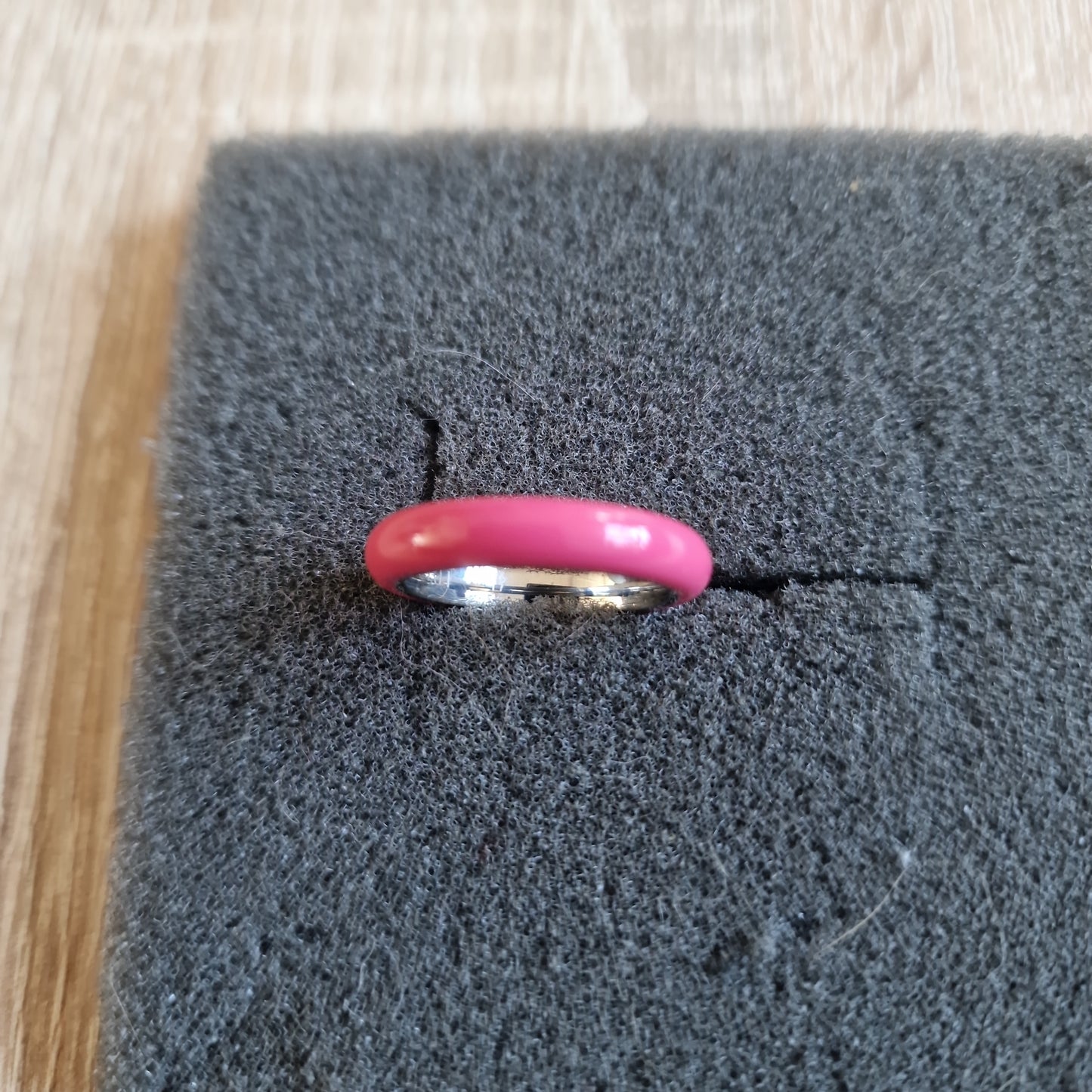 Esprit pink stem ring 7