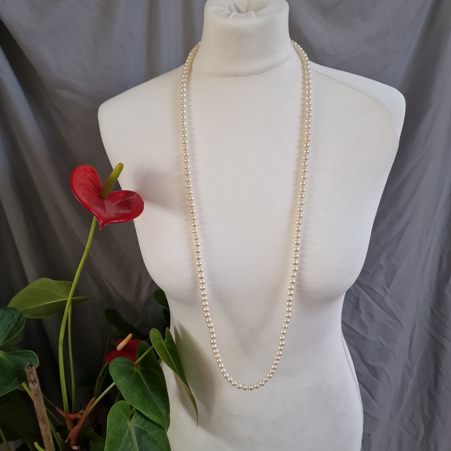 Long collier de perles