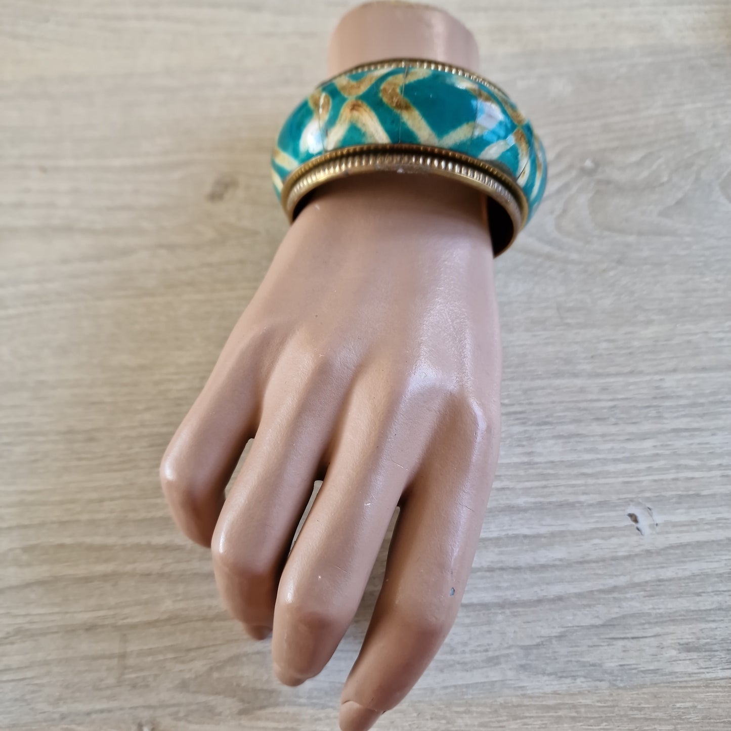 Brede koperen armband