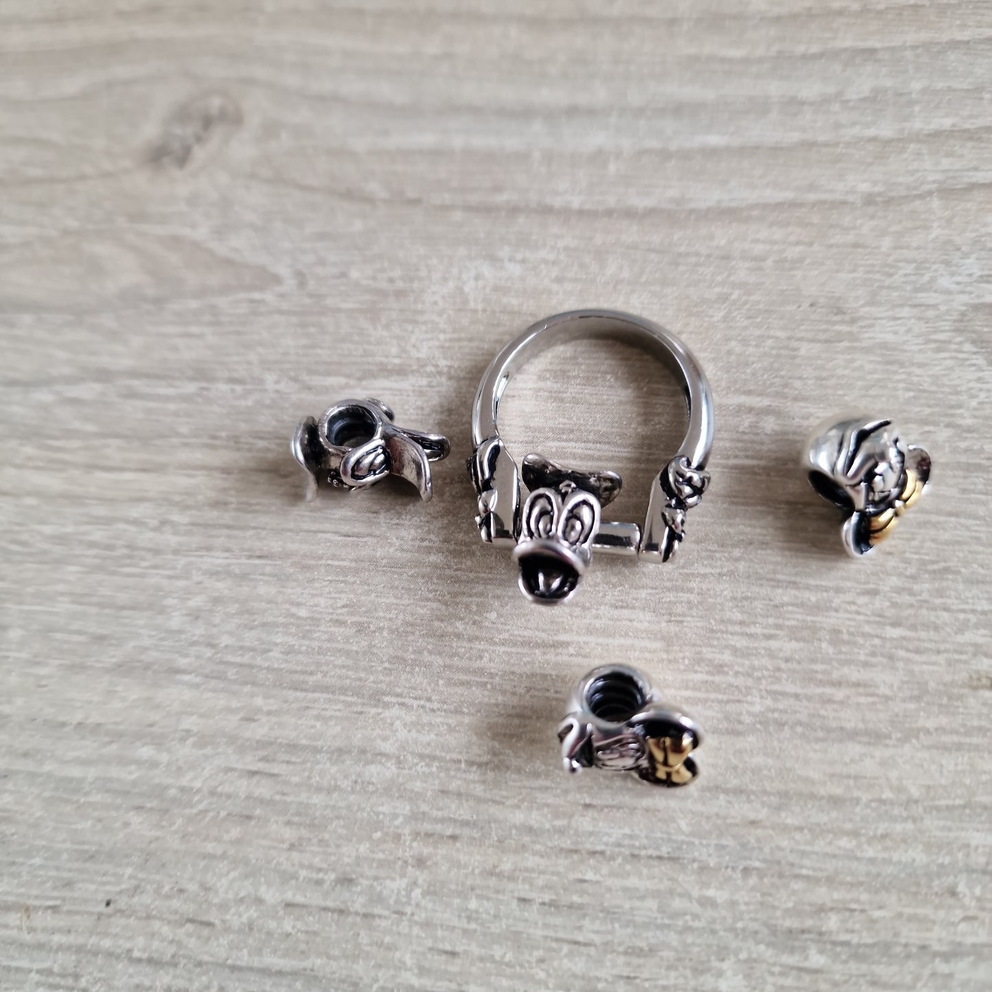 Donald duck en minnie mous verwisselbaren ring 20