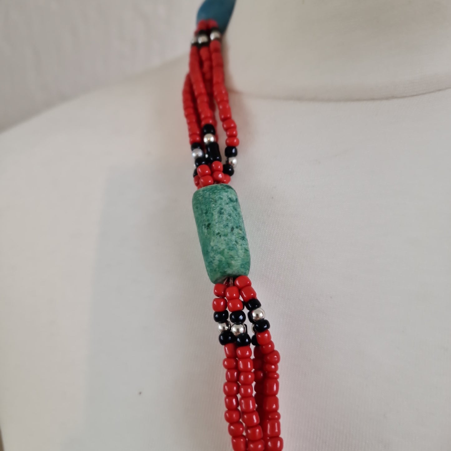 Moroccan multi-color gemstone necklace