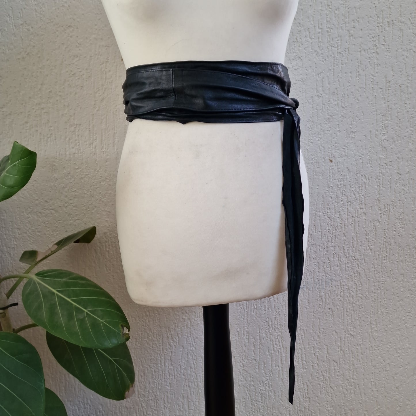 Vintage soepele leren brede riem/ band 32