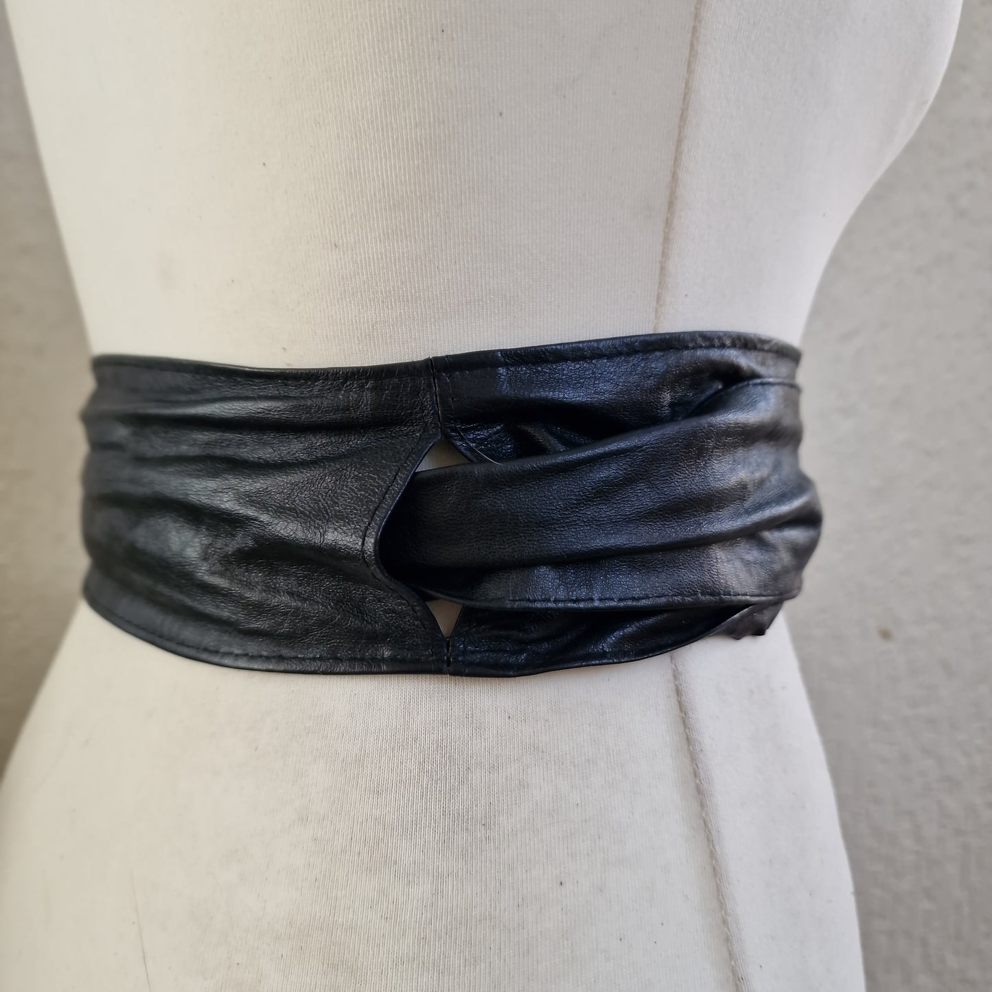 Vintage soepele leren brede riem/ band 32