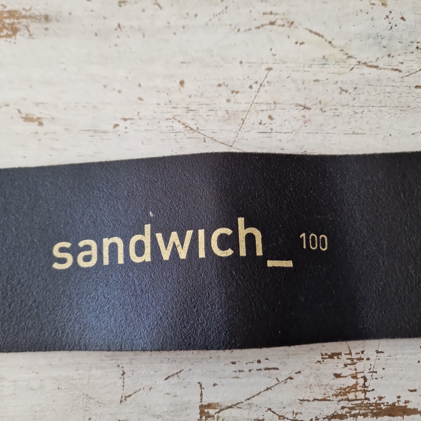 Sandwich brede leren riem 36